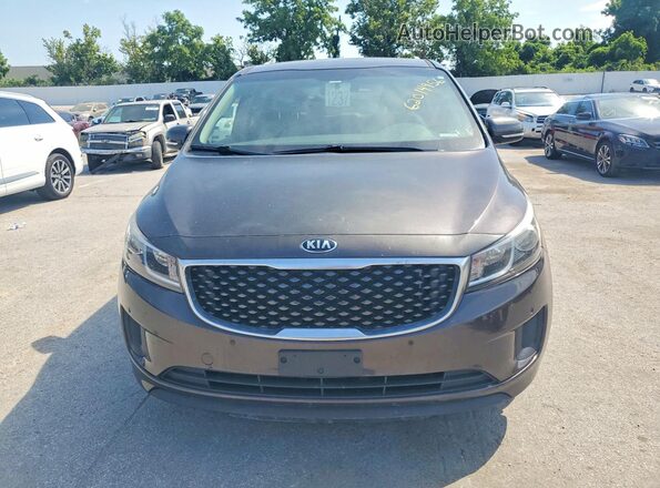 KNDMB5C13H6238396 2017 KIA SEDONA Brown წინა ხედი