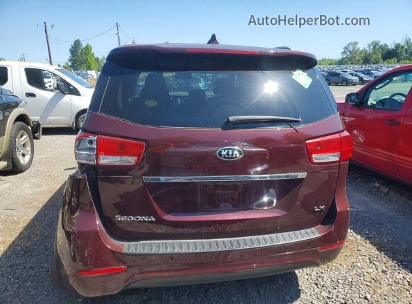 KNDMB5C13H6251309 2017 KIA SEDONA Бордовый Вид сзади