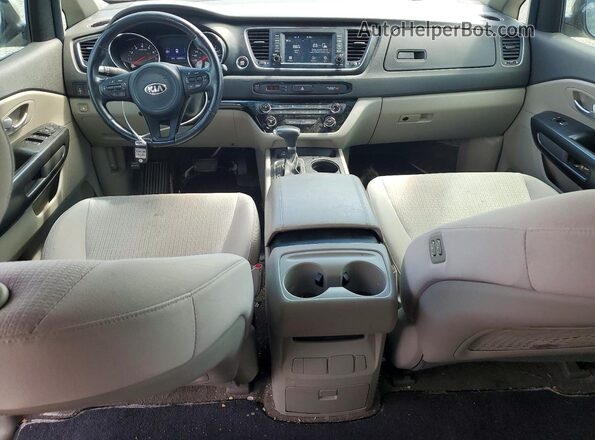 KNDMB5C13J6357135 2018 KIA SEDONA White Widok deski rozdzielczej