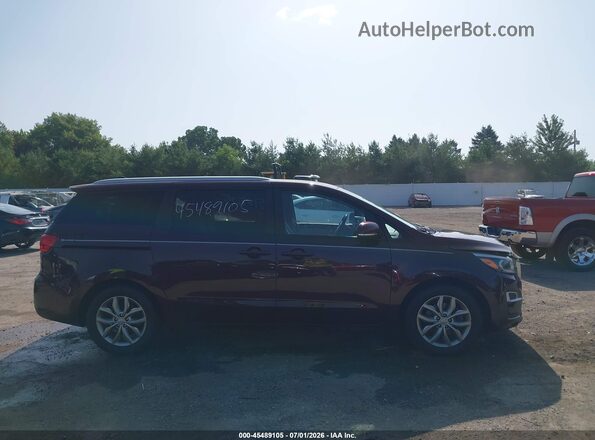 KNDMB5C13K6541816 2019 KIA SEDONA Maroon Սարքավորումների վահանակի տեսք