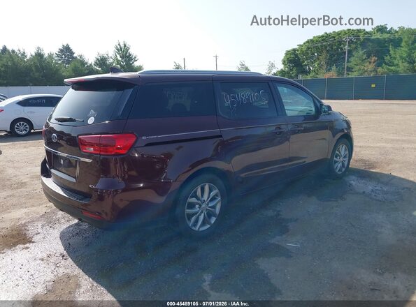 KNDMB5C13K6541816 2019 KIA SEDONA Maroon Հետևի աջ