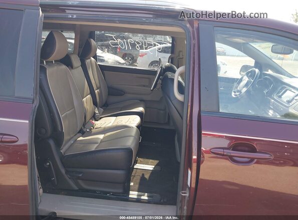 KNDMB5C13K6541816 2019 KIA SEDONA Maroon Հետևի նստատեղերի տեսք
