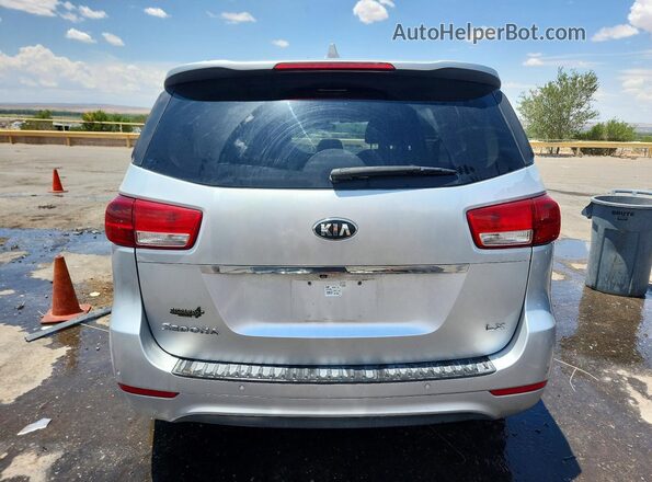 KNDMB5C14G6092413 2016 KIA SEDONA Silver უკანა ხედი