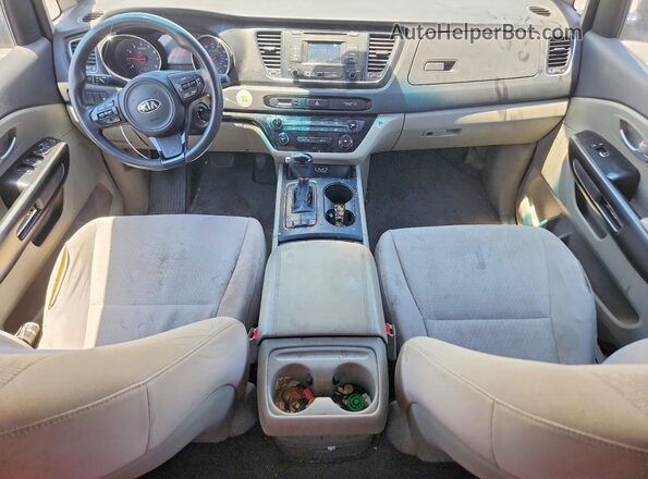 KNDMB5C14G6092413 2016 KIA SEDONA Silver წინა პანელის ხედი