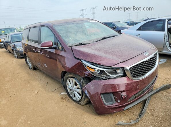 KNDMB5C14G6197632 2016 KIA SEDONA Burgundy წინა მარჯვენა