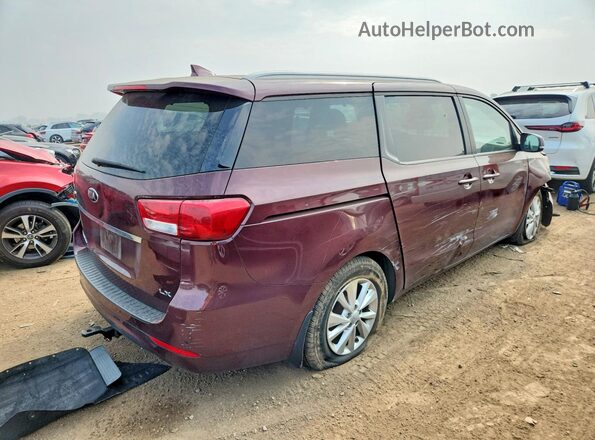 KNDMB5C14G6197632 2016 KIA SEDONA Burgundy უკანა მარჯვენა