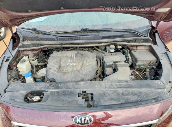KNDMB5C14G6197632 2016 KIA SEDONA Burgundy ძრავის განყოფილების ხედი