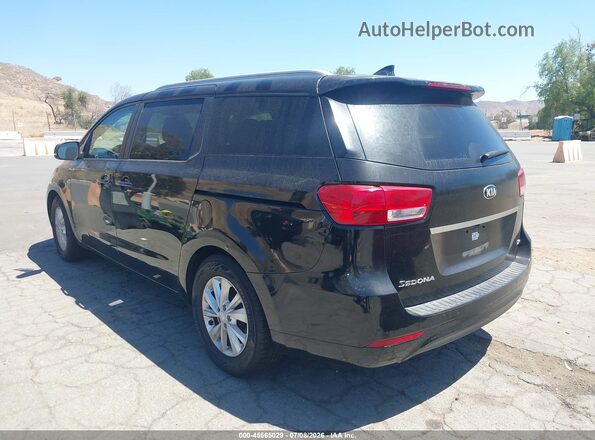 KNDMB5C14H6324929 2017 KIA SEDONA Black Հետևի ձախ