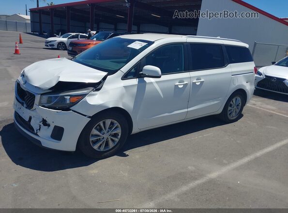 KNDMB5C14H6339186 2017 KIA SEDONA Белый Передняя левая четверть