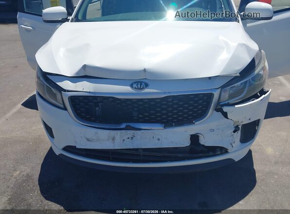 KNDMB5C14H6339186 2017 KIA SEDONA Белый Вид спереди