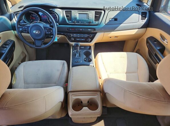 KNDMB5C15G6082795 2016 KIA SEDONA Burgundy Vista del salpicadero