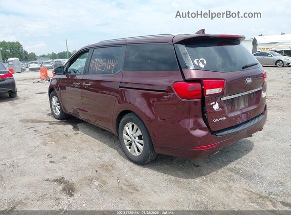 KNDMB5C15G6085776 2016 KIA SEDONA Purple Задня ліва чверть