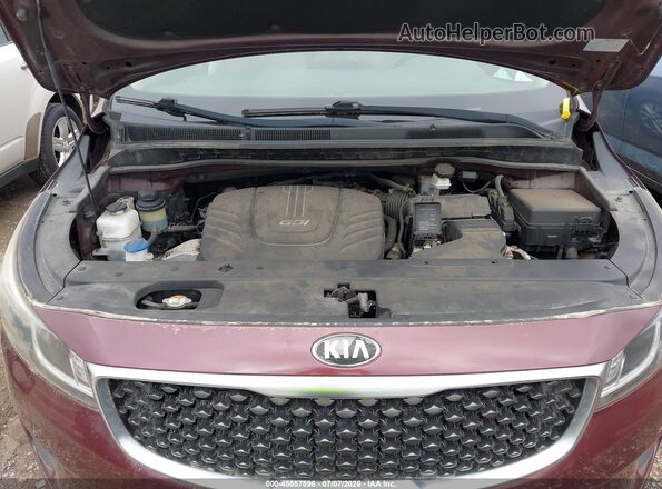 KNDMB5C15G6085843 2016 KIA SEDONA Red Հետևի տեսք