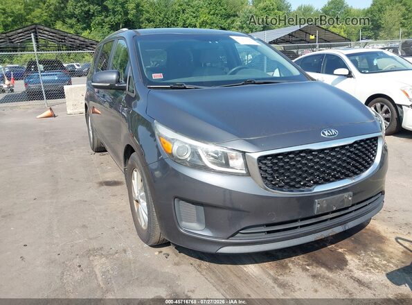 KNDMB5C15G6110787 2016 KIA SEDONA Gray Vista frontal