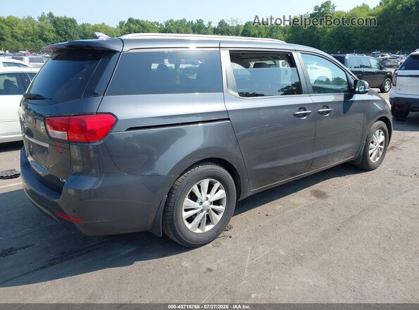 KNDMB5C15G6110787 2016 KIA SEDONA Gray Trasero derecho