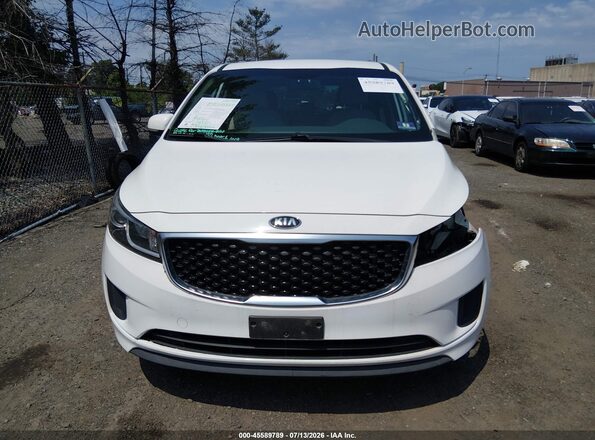 KNDMB5C15G6188096 2016 KIA SEDONA White Widok zestawu wskaźników