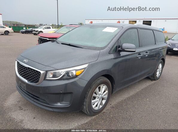 KNDMB5C15H6325491 2017 KIA SEDONA Gray წინა მარცხენა ხედი სამი მეოთხედიდან
