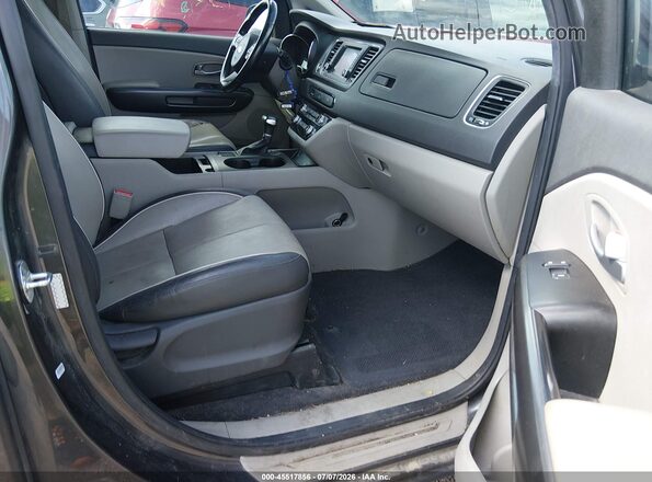 KNDMB5C15H6325491 2017 KIA SEDONA Gray წინა სალონის ხედი