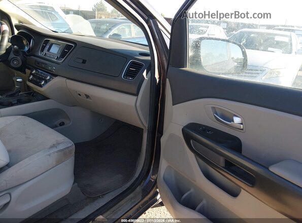 KNDMB5C15J6389147 2018 KIA SEDONA Gray Вид салону спереду