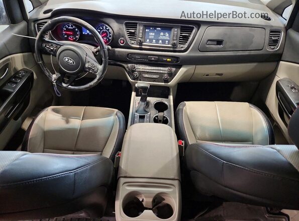 KNDMB5C15L6635908 2020 KIA SEDONA Gray წინა პანელის ხედი