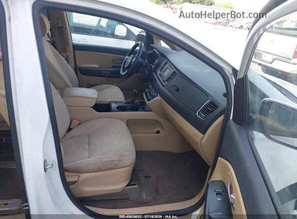 KNDMB5C16G6084832 2016 KIA SEDONA White Widok wnętrza z przodu