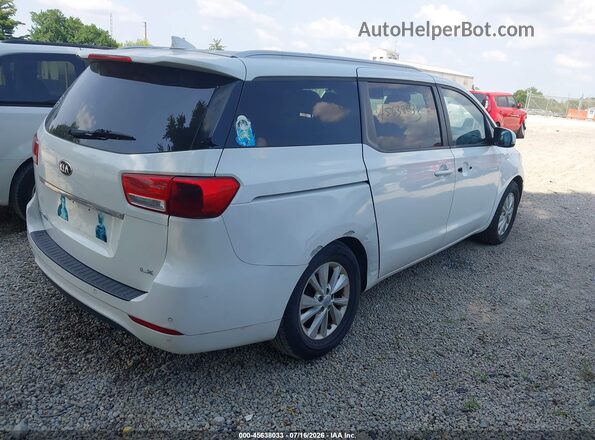 KNDMB5C16G6084832 2016 KIA SEDONA White Tył prawy