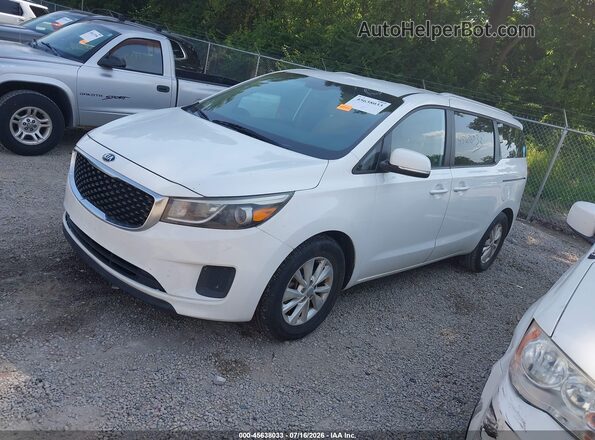 KNDMB5C16G6084832 2016 KIA SEDONA White Przód lewy