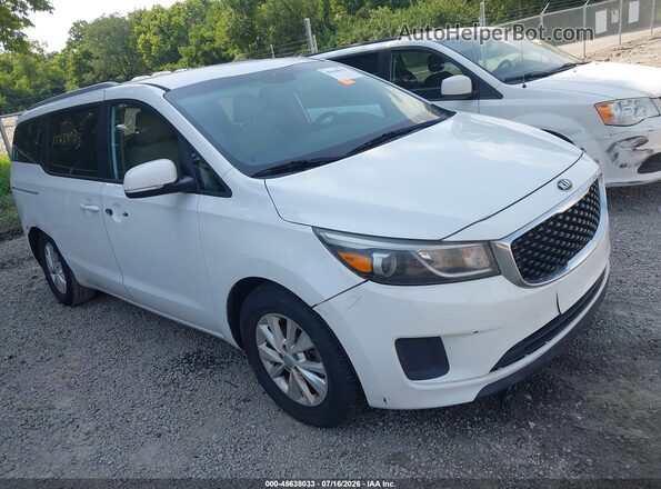 KNDMB5C16G6084832 2016 KIA SEDONA White Widok z przodu