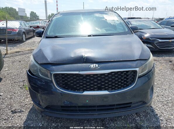KNDMB5C16G6140039 2016 KIA SEDONA Gray წინა ხედი