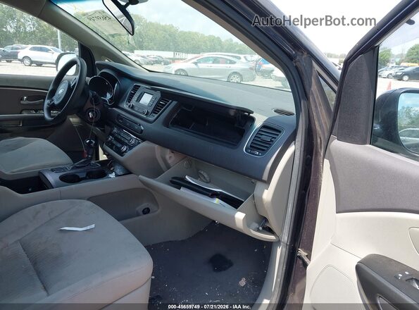 KNDMB5C16G6140039 2016 KIA SEDONA Gray წინა სალონის ხედი