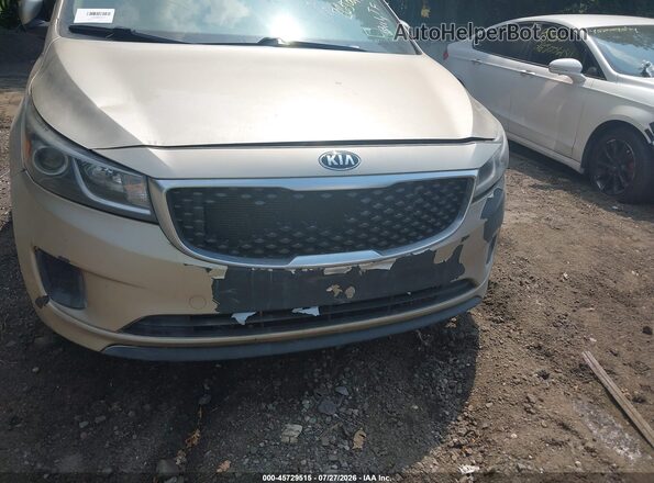 KNDMB5C16H6219289 2017 KIA SEDONA Tan Դիմացի տեսք