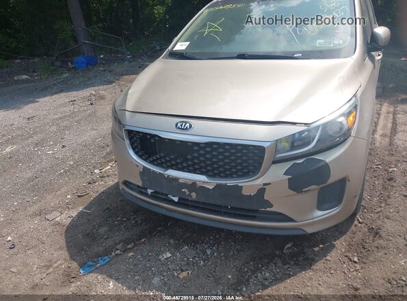 KNDMB5C16H6219289 2017 KIA SEDONA Tan Առջևի վահանակի տեսք