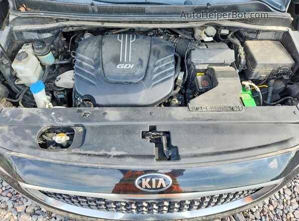 KNDMB5C16J6367898 2018 KIA SEDONA Black Widok komory silnika