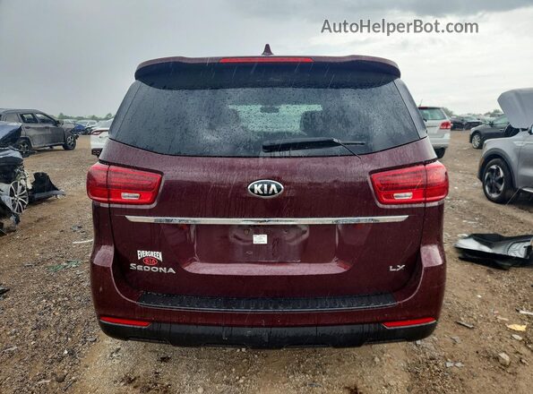 KNDMB5C16K6541308 2019 KIA SEDONA Burgundy Հետևի տեսք