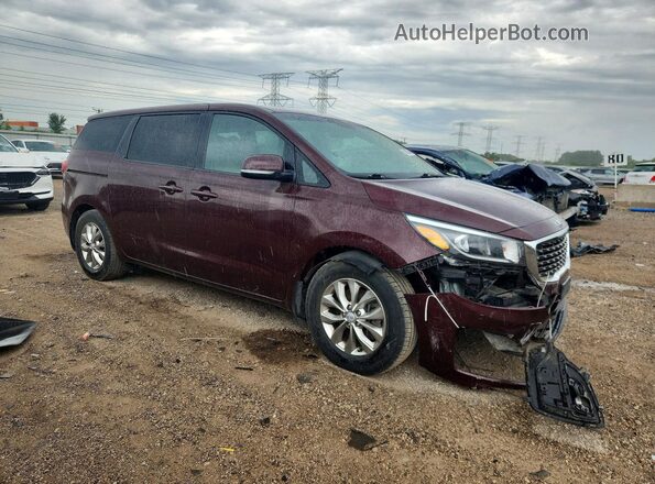 KNDMB5C16K6541308 2019 KIA SEDONA Burgundy Առջևի աջ
