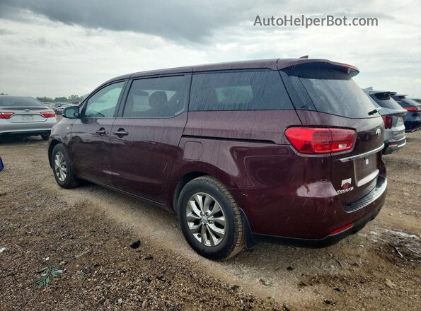 KNDMB5C16K6541308 2019 KIA SEDONA Burgundy Հետևի ձախ