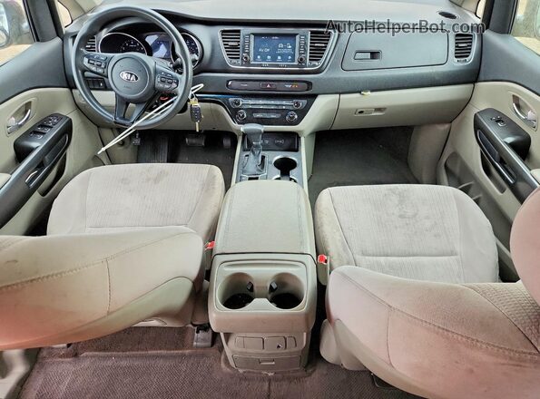 KNDMB5C16K6541308 2019 KIA SEDONA Burgundy Առջևի վահանակի տեսք