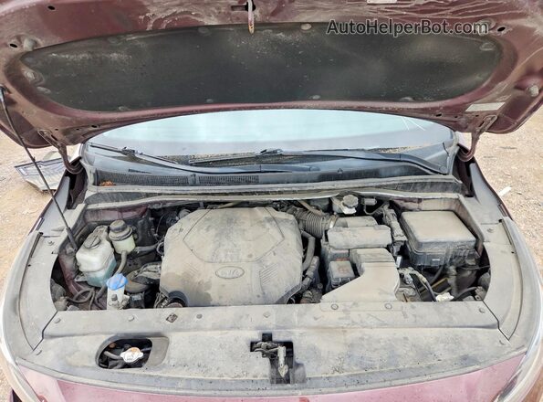 KNDMB5C16K6541308 2019 KIA SEDONA Burgundy Շարժիչի բաժամունքի տեսք