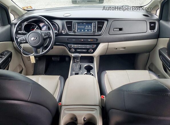 KNDMB5C16L6574830 2020 KIA SEDONA Black წინა პანელის ხედი