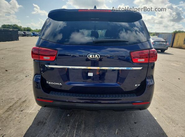 KNDMB5C16M6671043 2021 KIA SEDONA Blue უკანა ხედი
