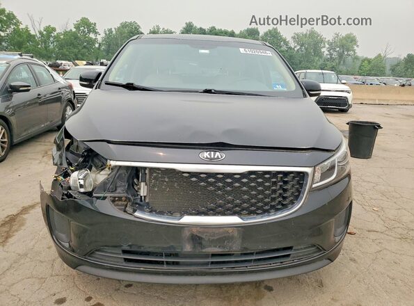 KNDMB5C17G6171381 2016 KIA SEDONA Black წინა ხედი