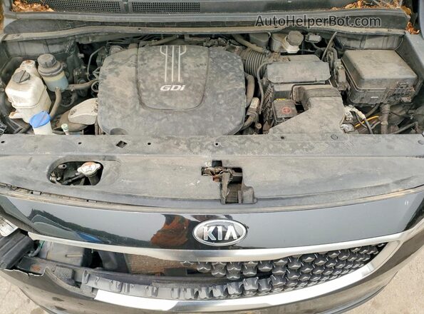 KNDMB5C17G6171381 2016 KIA SEDONA Black ძრავის განყოფილების ხედი