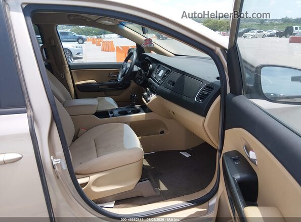 KNDMB5C17G6185863 2016 KIA SEDONA Beige Vista interior delantera