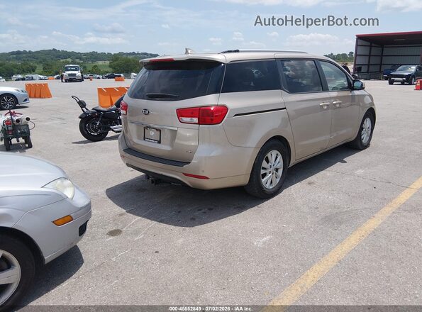 KNDMB5C17G6185863 2016 KIA SEDONA Beige Trasero derecho