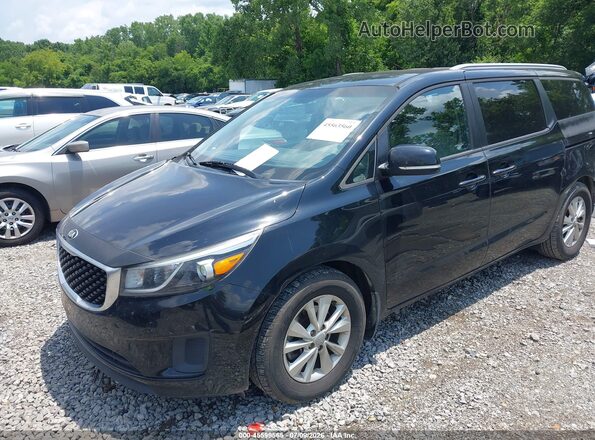 KNDMB5C17G6213449 2016 KIA SEDONA Black წინა მარცხენა ხედი სამი მეოთხედიდან