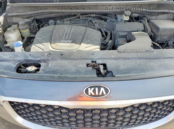 KNDMB5C17G6216352 2016 KIA SEDONA Gray Vista del compartimento del motor