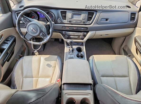 KNDMB5C17H6239230 2017 KIA SEDONA White წინა პანელის ხედი