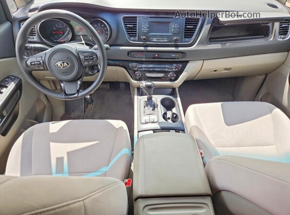 KNDMB5C17H6245674 2017 KIA SEDONA Белый Вид панели приборов
