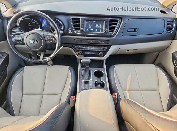 KNDMB5C17K6553094 2019 KIA SEDONA Белый Вид панели приборов