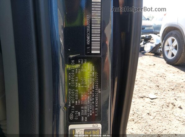 KNDMB5C18G6201777 2016 KIA SEDONA Black Engine compartment view